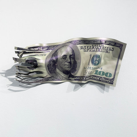 Arthur J. Williams Jr. art for sale - Shredded hundred dollar bill art