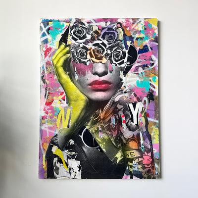 Artist Dain Nyc - Dain Street artists - Rose face art - Chicago gallery 