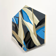 Blue Hex 1 by Chicago artist Ruben Aguirre - Hexagon art