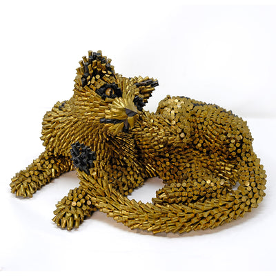 Federico Uribe - Golden Gato - Cat sculpture - Bullet sculpture - Chicago art gallery