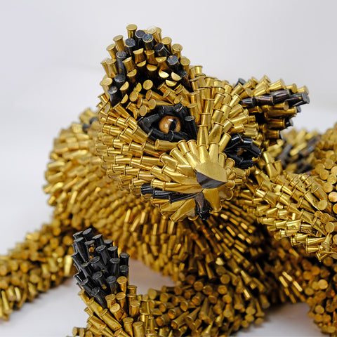 Federico Uribe - Golden Gato - Cat sculpture - Bullet sculpture - Chicago art gallery