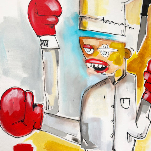 Food Fight by JC Rivera - The Bear Champ - JC Rivera art for sale - Artist Replete