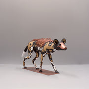 Lycaon wolf Sculpture by Virginie Gribouilli