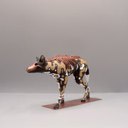 Lycaon wolf Sculpture by Virginie Gribouilli