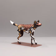 Lycaon wolf Sculpture by Virginie Gribouilli