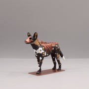 Lycaon wolf Sculpture by Virginie Gribouilli
