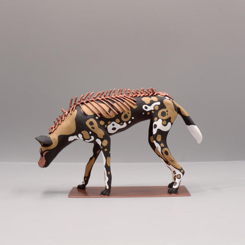 Lycaon wolf Sculpture by Virginie Gribouilli
