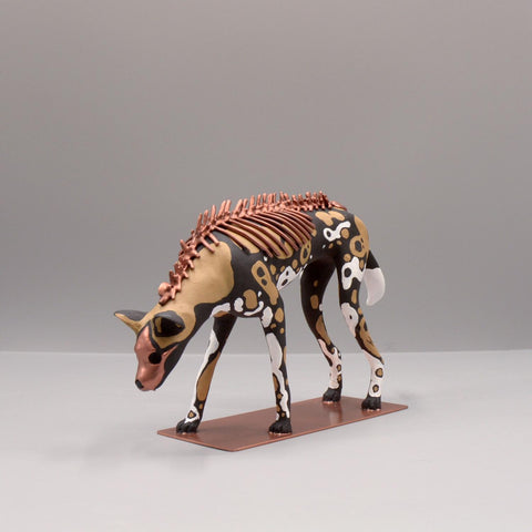 Lycaon wolf Sculpture by Virginie Gribouilli