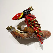 Exotic bird Sculpture - Red & Yellow Beak by Federico Uribe - Federico Uribe art 