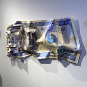 Shredded C-note  (Blue) by Chicago artist Arthur J. Williams Jr. - Chicago gallery - Artist Replete