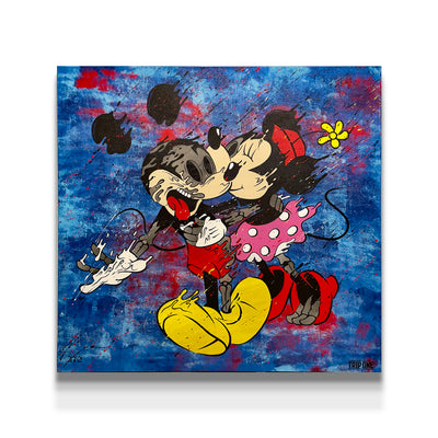 You Make Me Melt - Chicago artist Trip One - Mickey and Minnie Mouse art - Pop Art - Artist Replete
