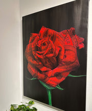 Benjamin Rose - Red by Arthur J. Williams Jr. - Money Rose Art - Artist Replete - Money Art