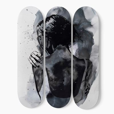 Cant skateboard deck set by Chicago artist Jenny Vyas  -Artist Replete - Deck Sets For Home
