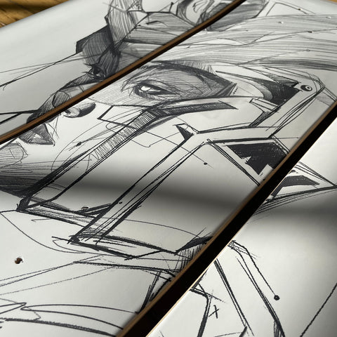 Chicago artist Rawooh - Skate Deck Set - Gundam - Artist Replete