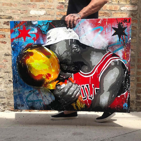 Last Dance 91 - Chicago artist Trip One - Online art gallery Chicago - Michael Jordan - Bulls Artwork 