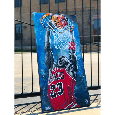 Trip One - Chicago Bulls Artwork - Michael Jordan artwork - Chicago art gallery